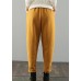 Classy yellow vintage pockets harem pants Gifts wild pants