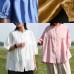 Women Loose Chic Cotton Tunic Boutique Embroidery Summer Vintage Shirt