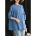 Women Loose Chic Cotton Tunic Boutique Embroidery Summer Vintage Shirt