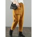 Classy yellow vintage pockets harem pants Gifts wild pants